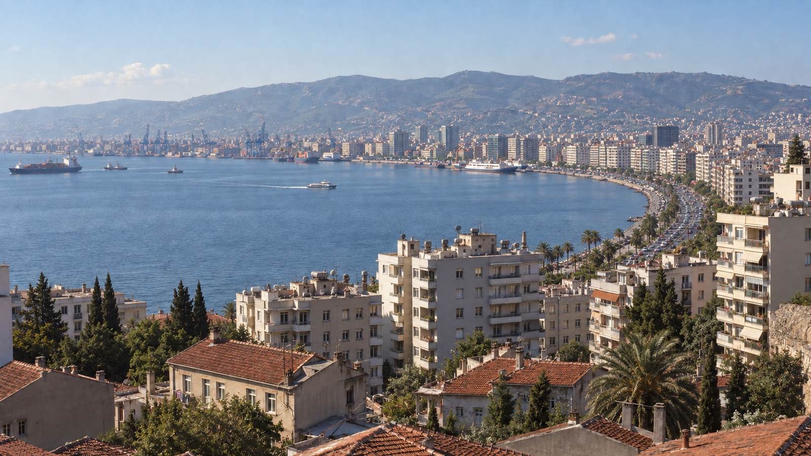 2000'lerde aynı açıdan İzmir Körfezi'nin temsili görünümü