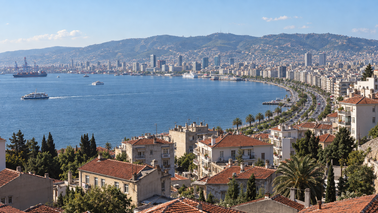 2020'lerde aynı açıdan İzmir Körfezi'nin temsili görünümü